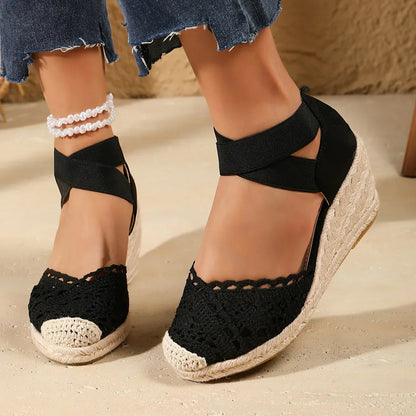 Lotte | Dames Sleehak met Gehaakt Detail en Elastische Enkelband 6