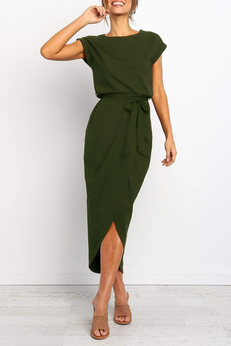 Lotte | Dames Splitjurk Met Ceintuur En Casual Mouwen 1