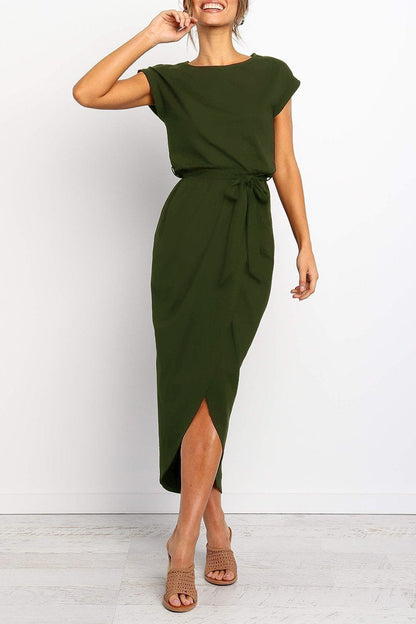 Lotte | Dames Splitjurk Met Ceintuur En Casual Mouwen 1
