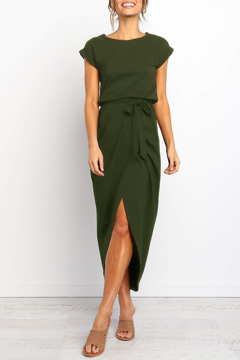 Lotte | Dames Splitjurk Met Ceintuur En Casual Mouwen 2