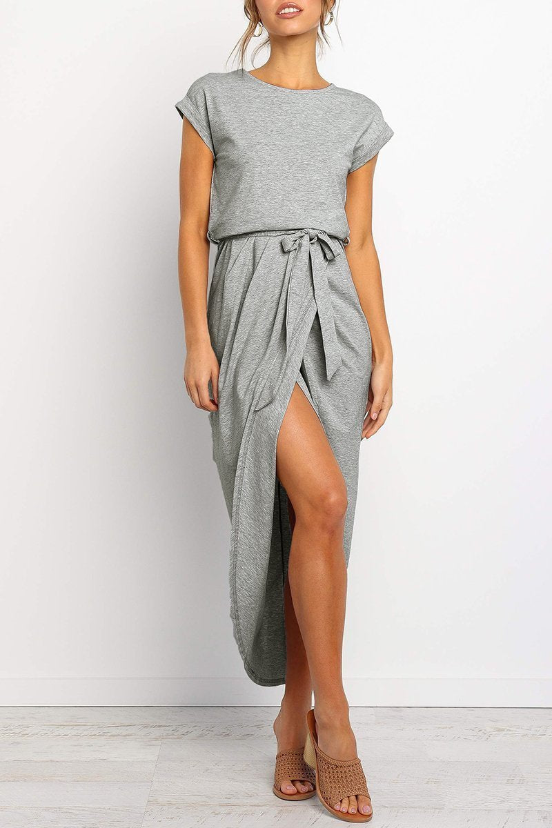 Lotte | Dames Splitjurk Met Ceintuur En Casual Mouwen 3