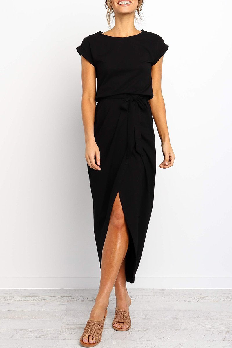 Lotte | Dames Splitjurk Met Ceintuur En Casual Mouwen 4