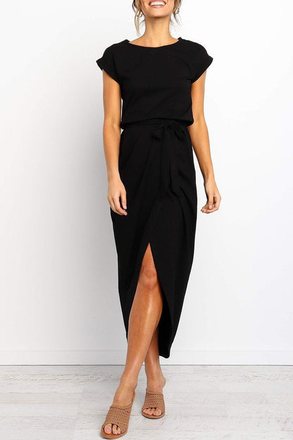Lotte | Dames Splitjurk Met Ceintuur En Casual Mouwen 4