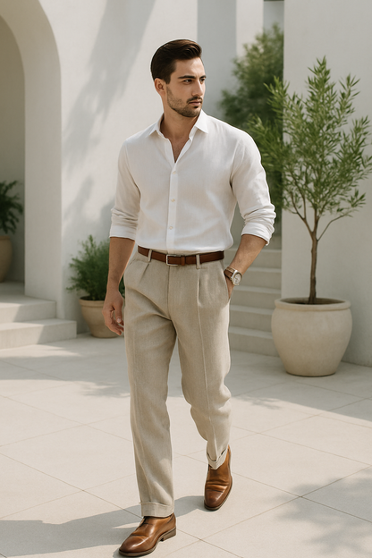 Luca | Rechte Chino Broek Heren met Tijdloos Design en Comfortabele Pasvorm 2