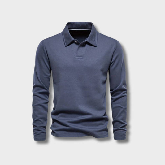 ELIOT – Lange mouwen poloshirt met klassieke kraag voor een tijdloze uitstraling