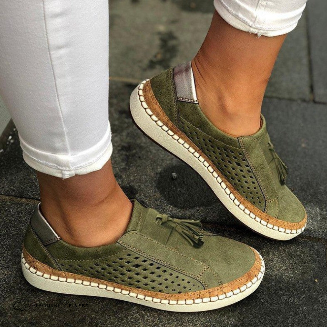 Dames - Orthopedische Slip-Ons - Gewatteerde en Ondersteunende Schoenen - Comfortabele Zomerfootwear - ZOMERSEVENS
