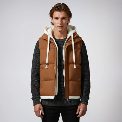 Puffervest - Heren - Capuchon - PufferHeren - Stoere Puffer
