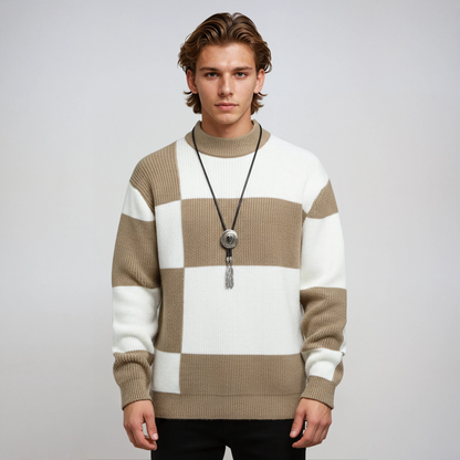 Trui - Heren - Blokpatroon - Moderne Blokpatroon Trui - NOVA