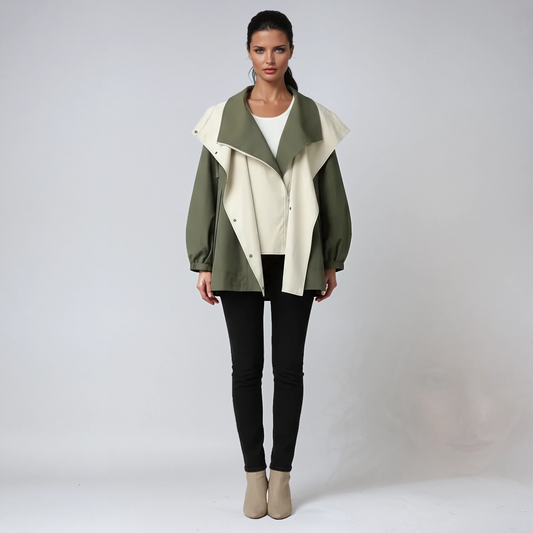 Regenjas - Dames - Waterafstotend - Rits - Moderne Regenjas