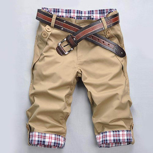 Mannen - Casual Geruite Herenshort - Zijzakken met Knopen - Comfortabele Zomeroutfit - STIJL VOLGEN
