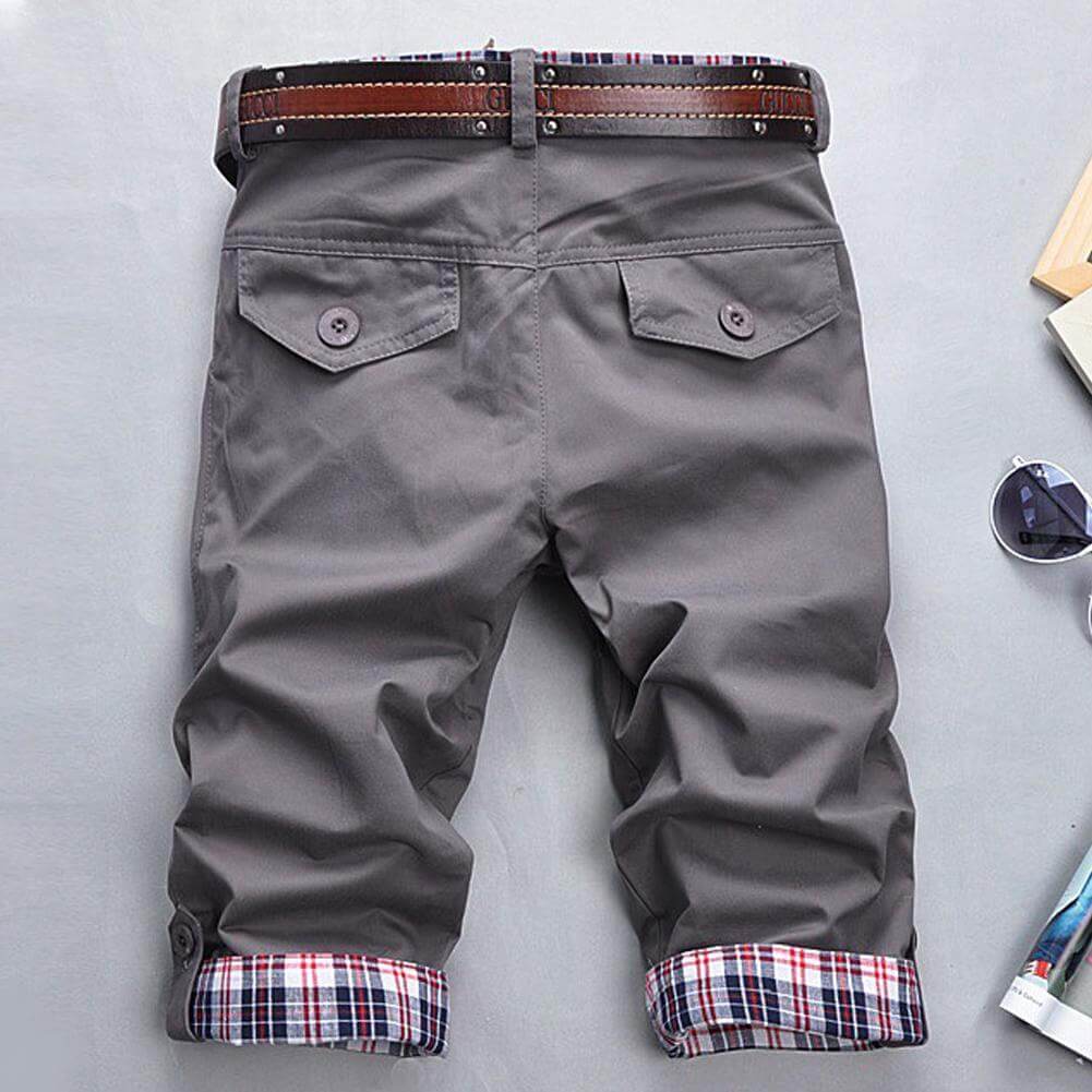 Mannen - Casual Geruite Herenshort - Zijzakken met Knopen - Comfortabele Zomeroutfit - STIJL VOLGEN