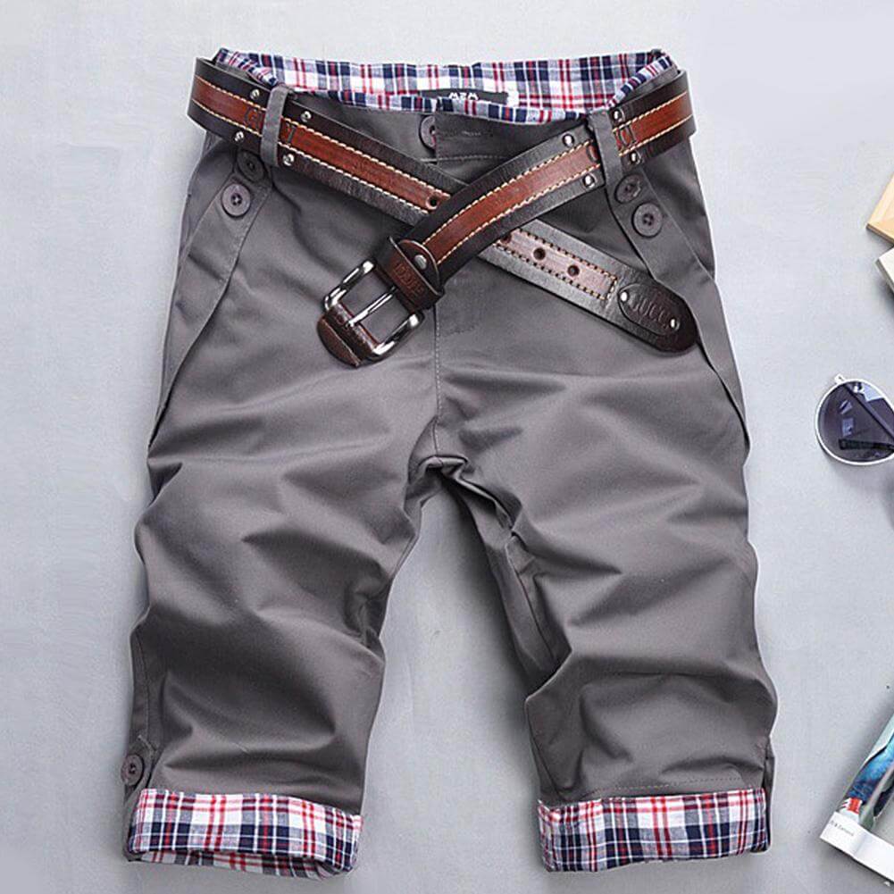 Mannen - Casual Geruite Herenshort - Zijzakken met Knopen - Comfortabele Zomeroutfit - STIJL VOLGEN
