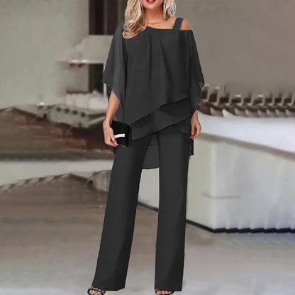 Dames - Tweedelige Set - Comfortabele Stof - Stijlvolle Outfit - MODERN ELEGANT