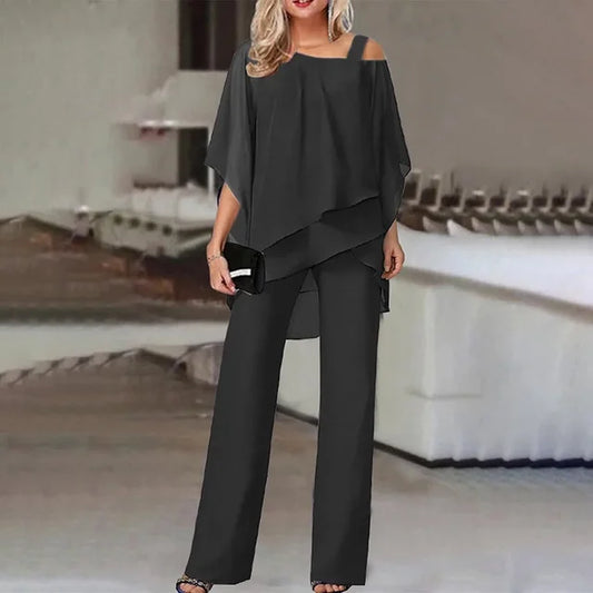 Dames - Tweedelige Set - Comfortabele Stof - Stijlvolle Outfit - MODERN ELEGANT