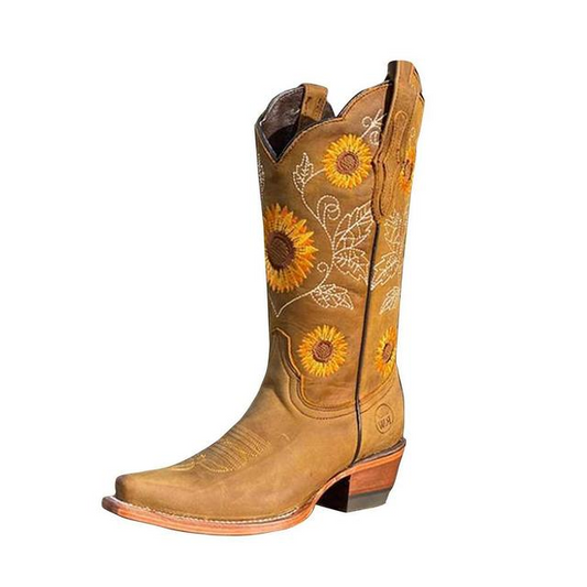 Laarzen - Vrouwen - Comfort - WesternLaarzen - Zonnebloem