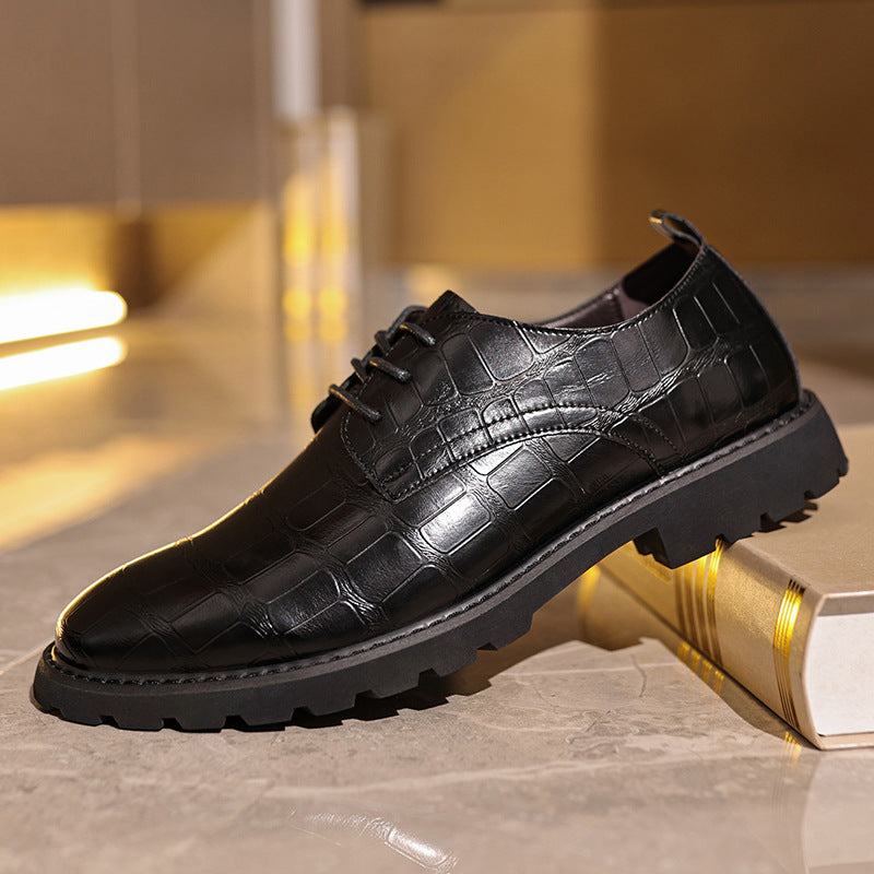 Heren - Leren Schoenen - Krokodillen Reliëf - Formeel Zakelijk - ELEGANTE STIJL