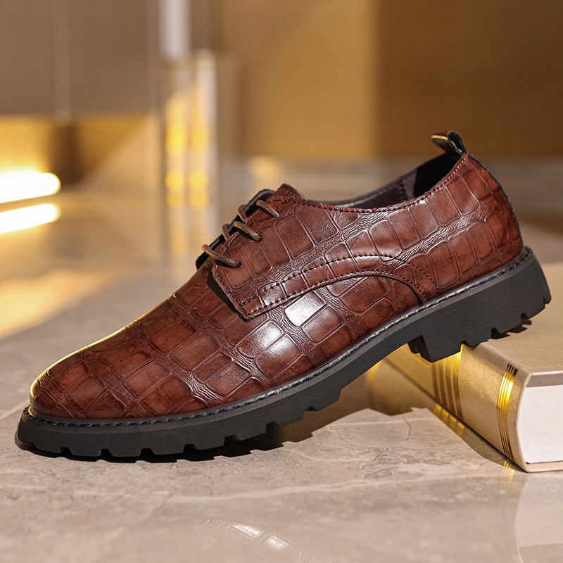 Heren - Leren Schoenen - Krokodillen Reliëf - Formeel Zakelijk - ELEGANTE STIJL