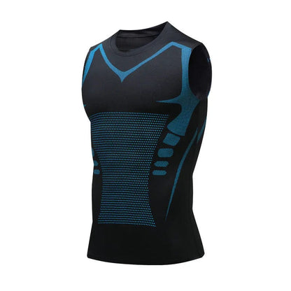 Heren - Compressie Afslankvest - Ademend Materiaal - Fitness Ondersteuning - CORE SHAPE