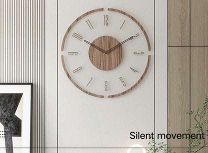 TIMEWOOD - Stijlvolle massieve houten wandklok in Noordse stijl