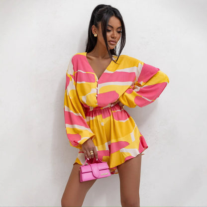 Speelse Playsuit - Dames - Vloeiende Stof - Casual Mode - Nohamie