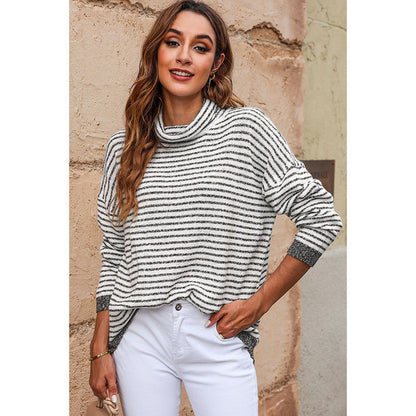 Coltrui - Dames - Wolmix - Gestreepte Trui - Elegante Trui