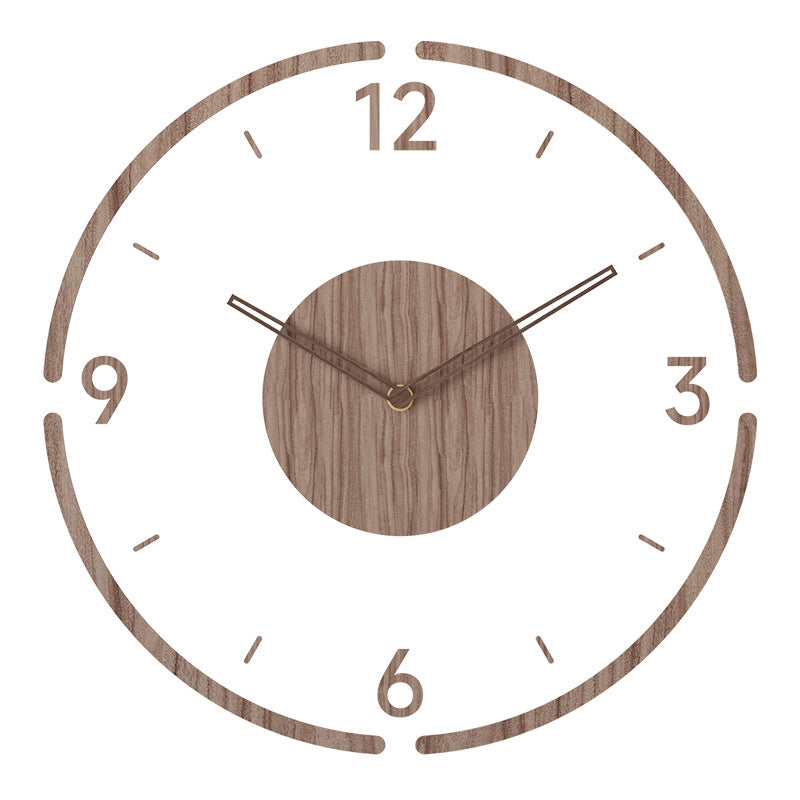 TIMEWOOD - Stijlvolle massieve houten wandklok in Noordse stijl
