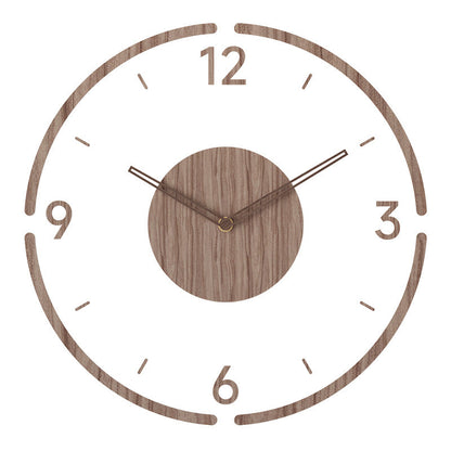 TIMEWOOD - Stijlvolle massieve houten wandklok in Noordse stijl