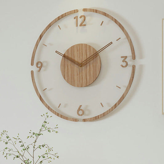 TIMEWOOD - Stijlvolle massieve houten wandklok in Noordse stijl