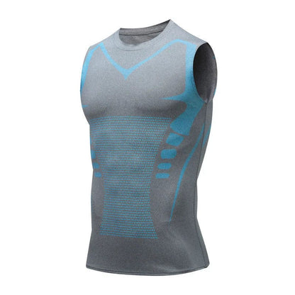 Heren - Compressie Afslankvest - Ademend Materiaal - Fitness Ondersteuning - CORE SHAPE