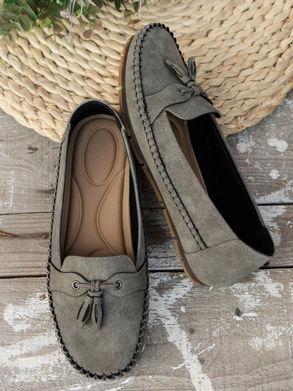 Vrouwen - Vintage Loafers - Comfortabele Slip-On Schoenen - Tijdloze Stijl - VINTAGE CHARME