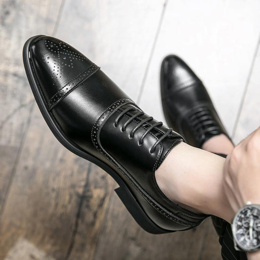 Oxford Schoenen - Heren - Gepolijste Leer - Brogue - Elegante