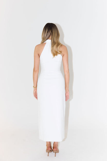 Vrouwen - Mouwloze Maxi-Jurk - Ademend Materiaal - Elegante Zomerjurk - DIEPE V-HALS JURK