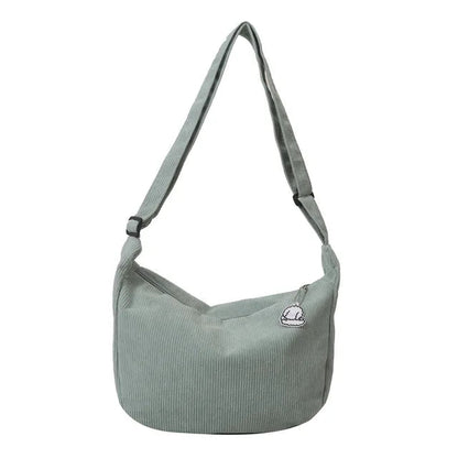 Vrouwen - Corduroy Crossbody Tas - Trendy Dumpling Vorm - Casual Draagtas - MODE TAS