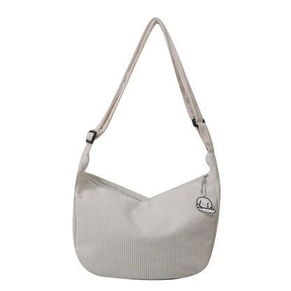 Vrouwen - Corduroy Crossbody Tas - Trendy Dumpling Vorm - Casual Draagtas - MODE TAS