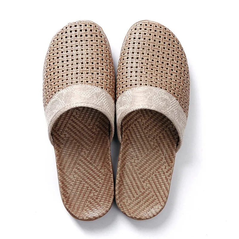 Uniseks - Geweven Linnen Pantoffels - Ademend en Lichtgewicht - Comfortabele Boho-Stijl - WILLOW