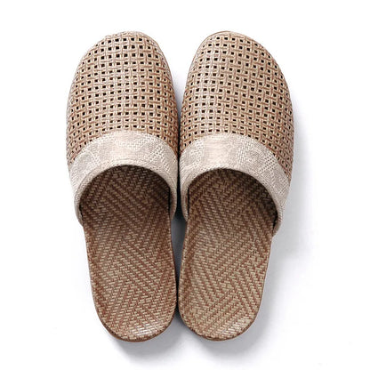 Uniseks - Geweven Linnen Pantoffels - Ademend en Lichtgewicht - Comfortabele Boho-Stijl - WILLOW