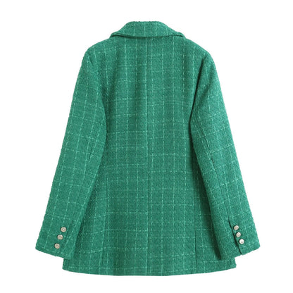 Blazer - Dames - Gestructureerde Stof - Stijlvolle Buitenwear - THAÏNA