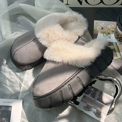 Dames - Luxe Pantoffels - Imitatiebont - Comfortabele Slaapkamer Slippers