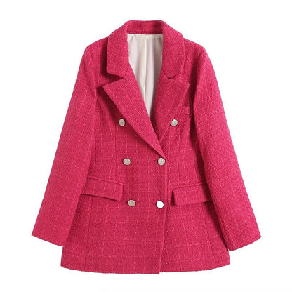 Blazer - Dames - Gestructureerde Stof - Stijlvolle Buitenwear - THAÏNA
