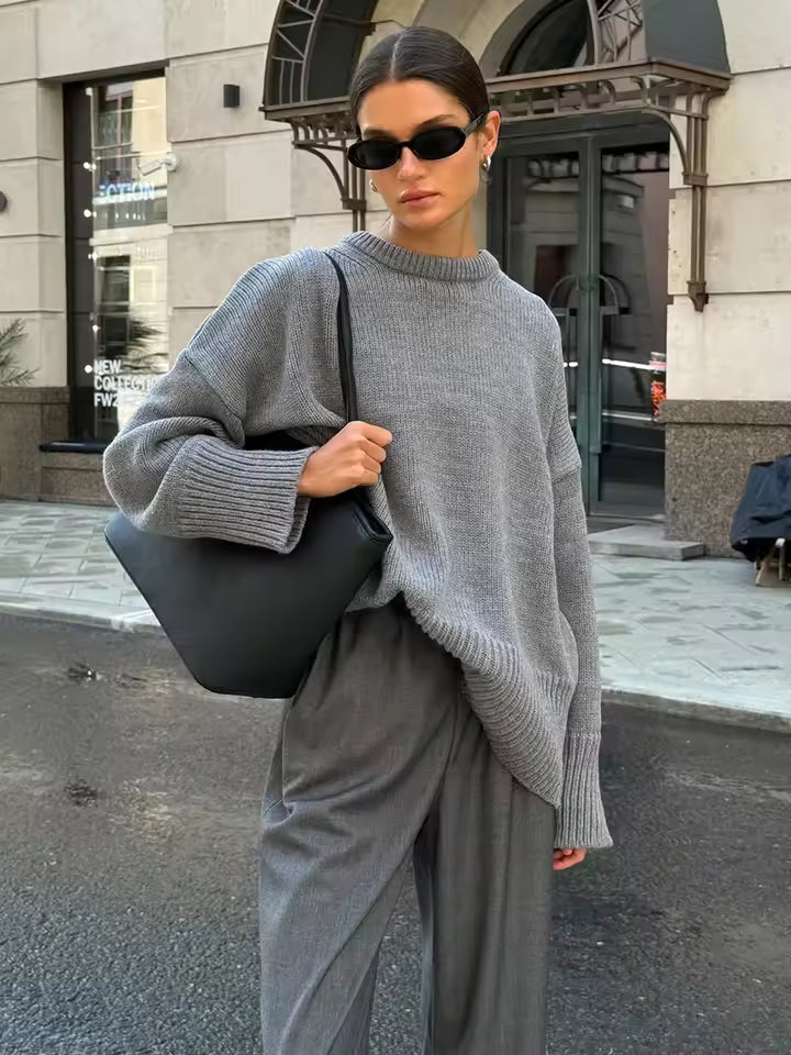 Trui - Dames - Oversized Pasvorm Lange Mouwen Ronde Hals - Oversized Trui Dames - Nova
