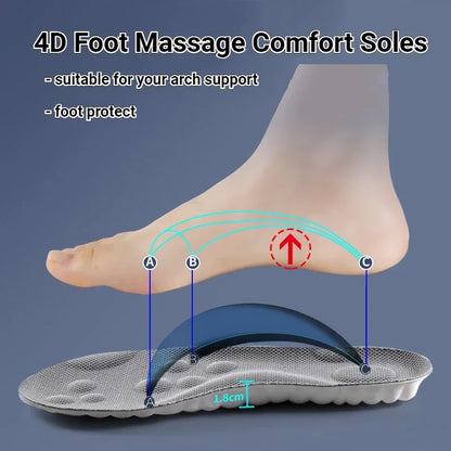 4D dempende voetmassage-inlegzolen voor dagelijks comfort – CUSHIONFLOW 4D