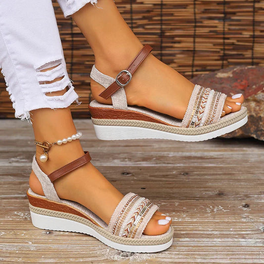 Vrouwen - Boho Zomersandalen - Comfortabel Ontwerp - Zomer Footwear - DIXIE