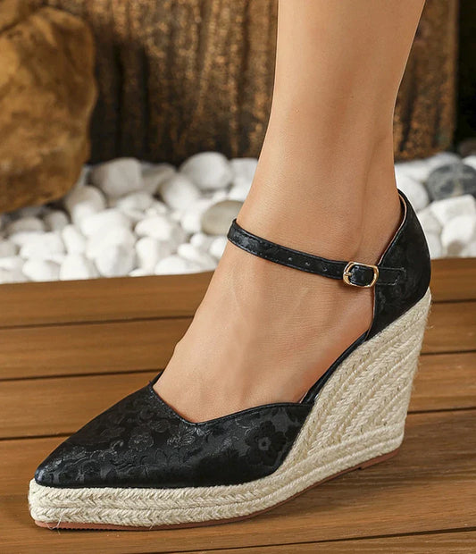 Vrouwen - Boho Sleehak Sandalen - Hoogwaardig PU-Leer - Comfortabele Zomerschoenen - RALUCA