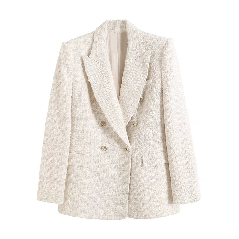 Blazer - Dames - Gestructureerde Stof - Stijlvolle Buitenwear - THAÏNA