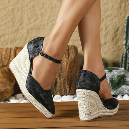 Vrouwen - Boho Sleehak Sandalen - Hoogwaardig PU-Leer - Comfortabele Zomerschoenen - RALUCA