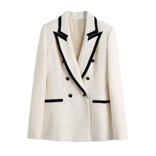 Blazer - Dames - Gestructureerde Stof - Stijlvolle Buitenwear - THAÏNA