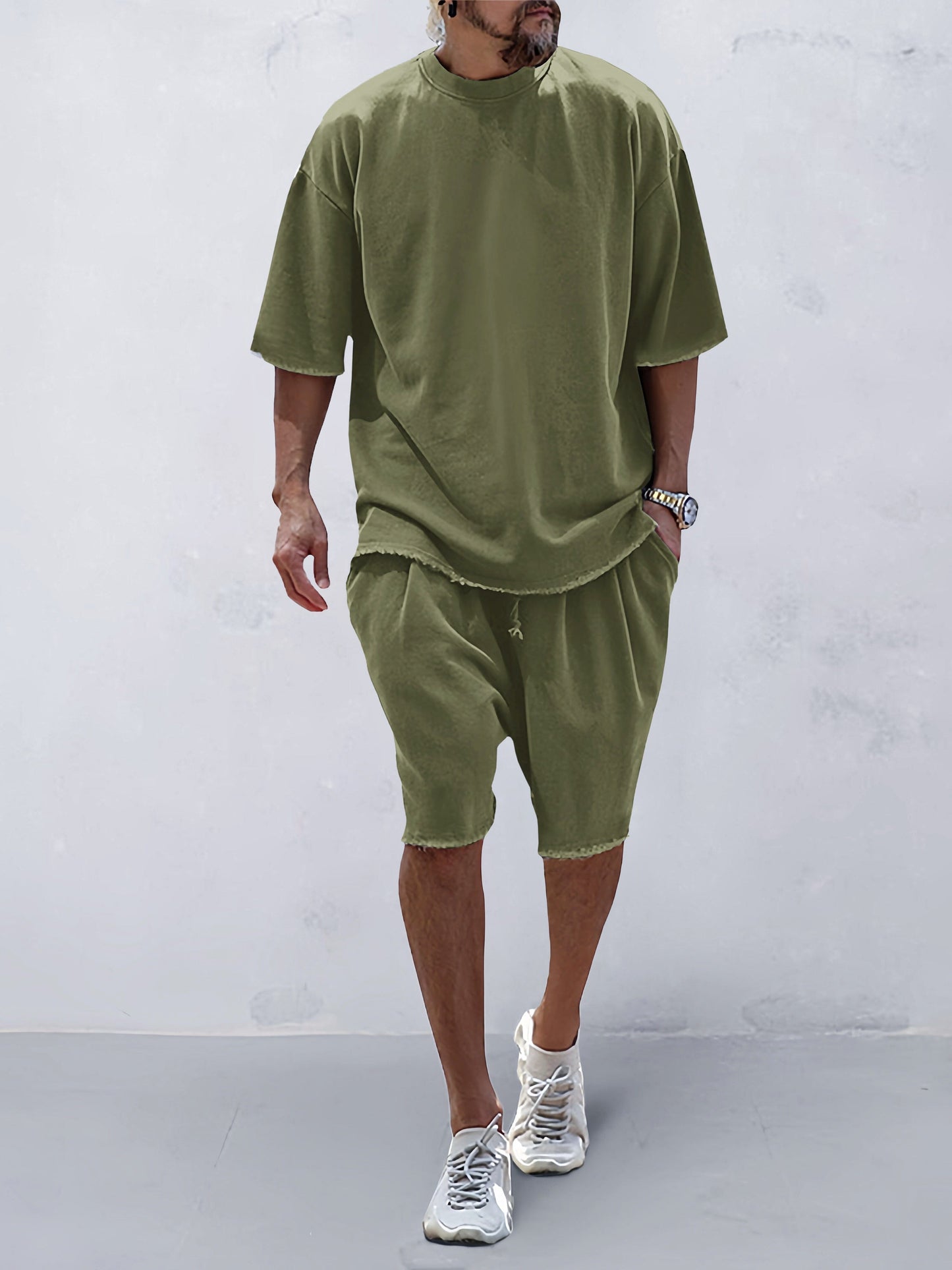 Heren - Casual Loose Fit Sportset - Ademend Materiaal - Zomer Activewear - COMFORTSET