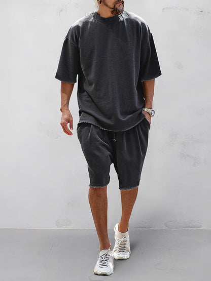 Heren - Casual Loose Fit Sportset - Ademend Materiaal - Zomer Activewear - COMFORTSET