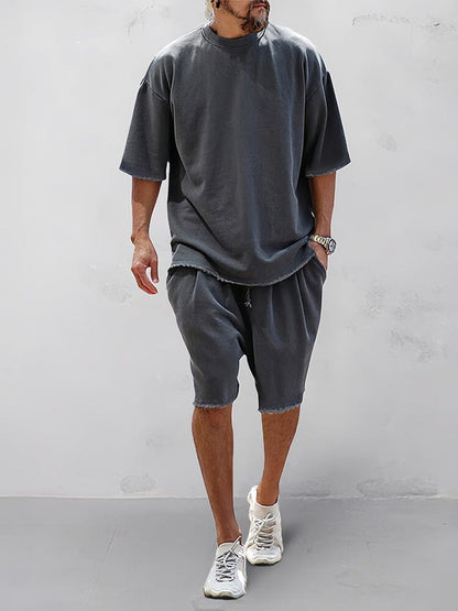 Heren - Casual Loose Fit Sportset - Ademend Materiaal - Zomer Activewear - COMFORTSET