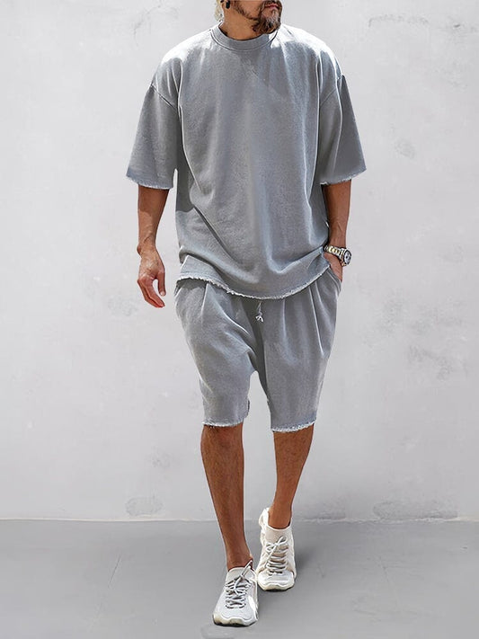 Heren - Casual Loose Fit Sportset - Ademend Materiaal - Zomer Activewear - COMFORTSET